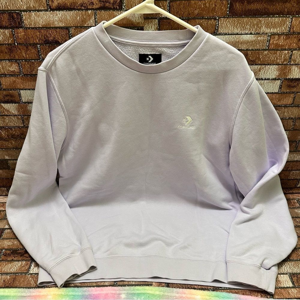 CONVERSE Men’s Sweatshirt light purple size M